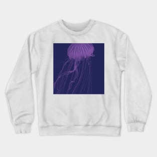 Purple Glowing Jelly Fish Crewneck Sweatshirt